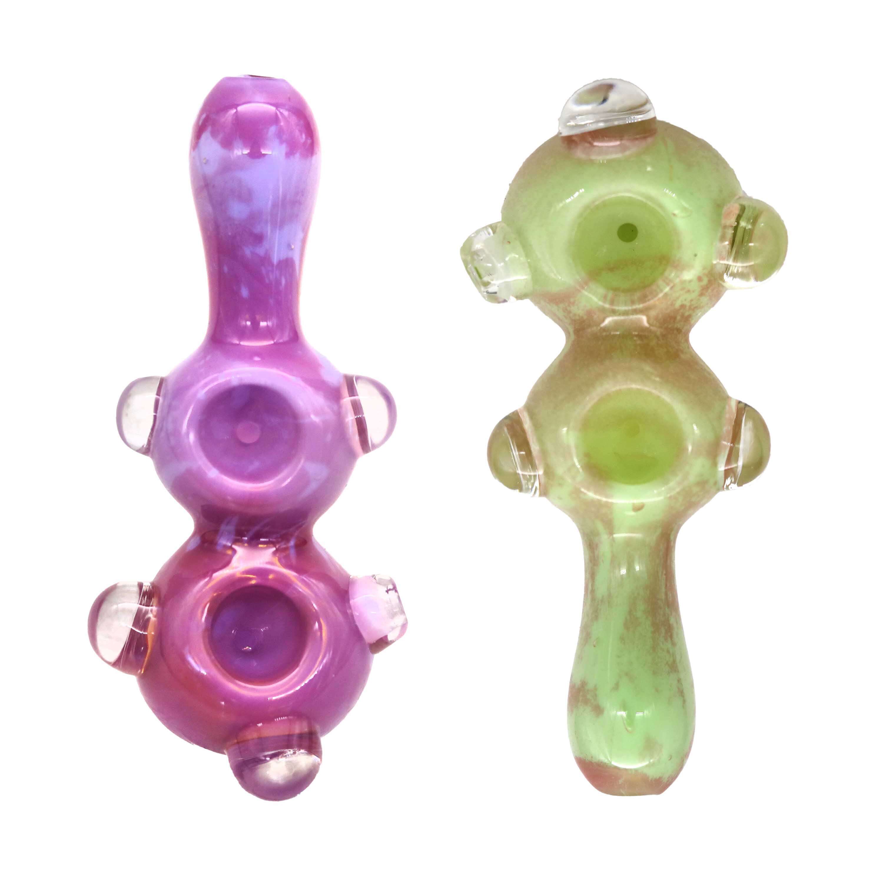 Wig Wag Horn Boro Handpipe (PH204) | 4 inch | Assorted Colors product image